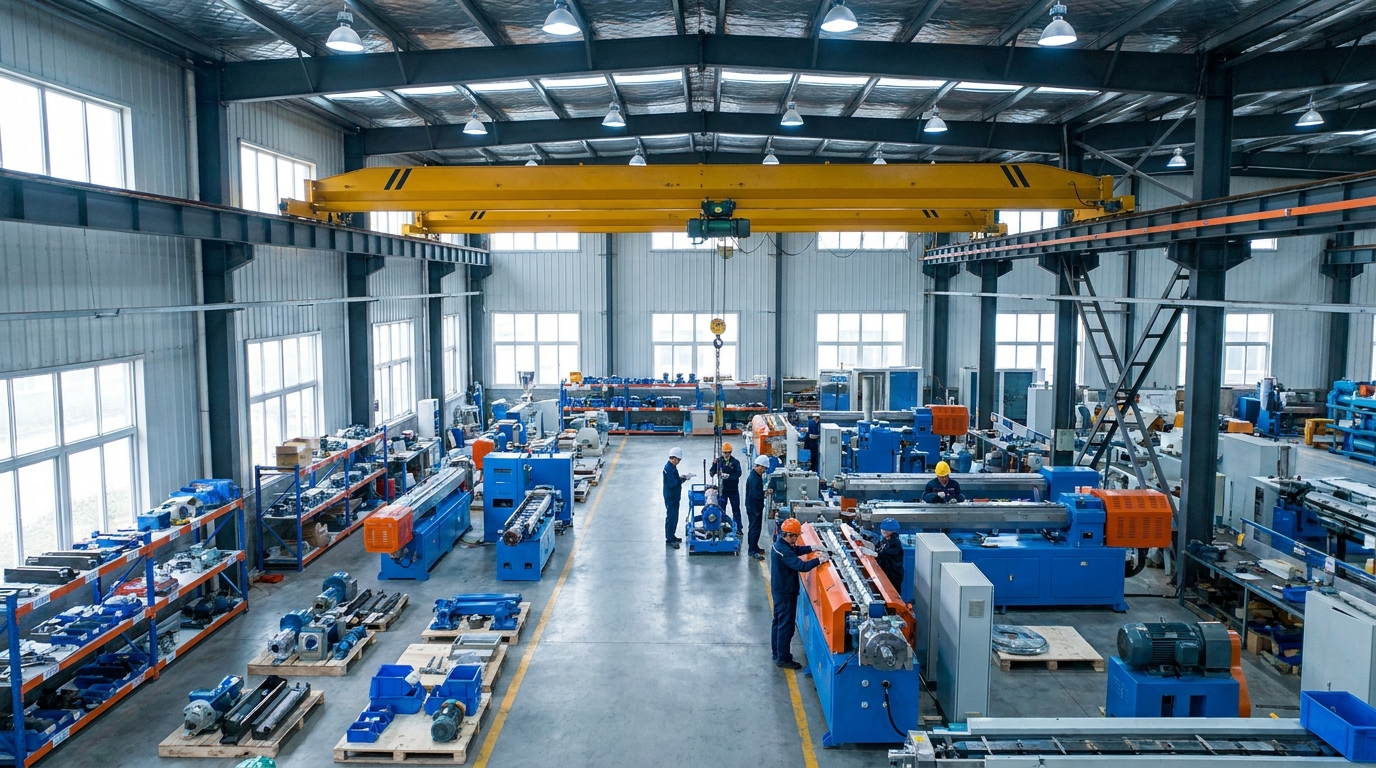 KECHUANG machinery assembly workshop in Qingdao with gantry crane